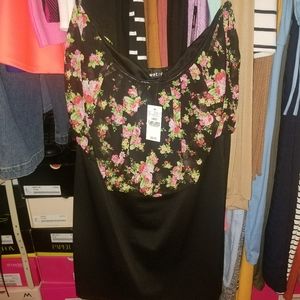 NWT Floral detail tube top bodycon mini dress